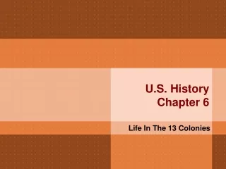 U.S. History Chapter 6