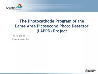 The Photocathode Program of the  Large Area Picosecond Photo Detector (LAPPD) Project