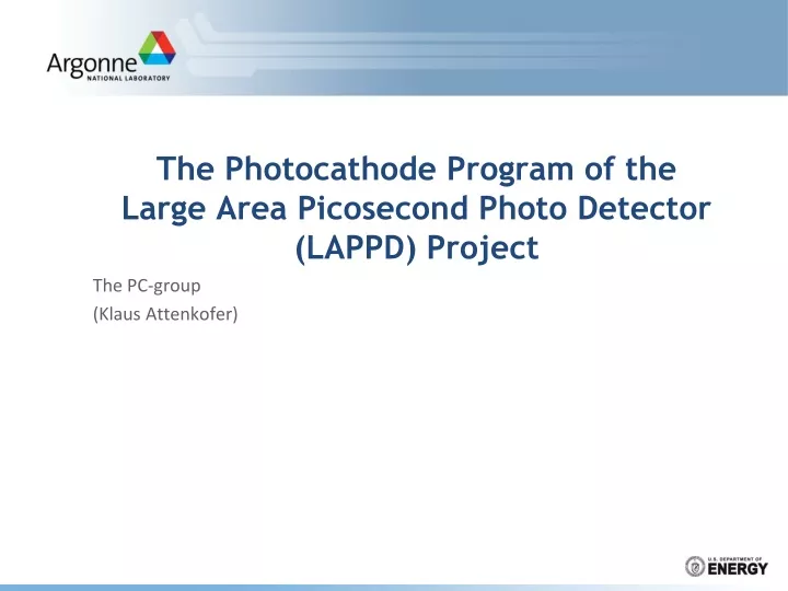 the photocathode program of the large area picosecond photo detector lappd project