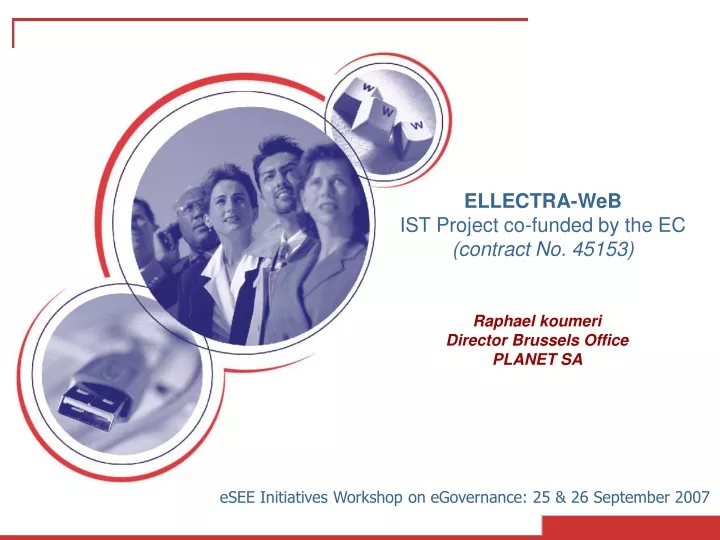 ellectra web ist project co funded by the ec contract no 45153