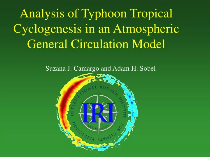 analysis of typhoon tropical cyclogenesis in an atmospheric general circulation model