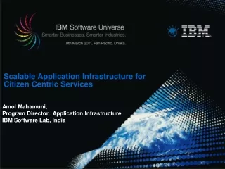 Scalable Application Infrastructure for  Citizen Centric Services