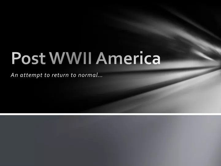 post wwii america