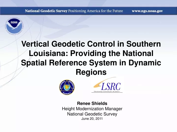vertical geodetic control in southern louisiana