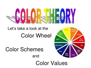 Let’s take a look at the           Color Wheel Color Schemes                         and
