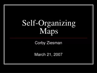 Self-Organizing Maps