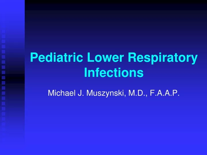 pediatric lower respiratory infections