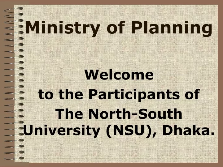 ministry of planning