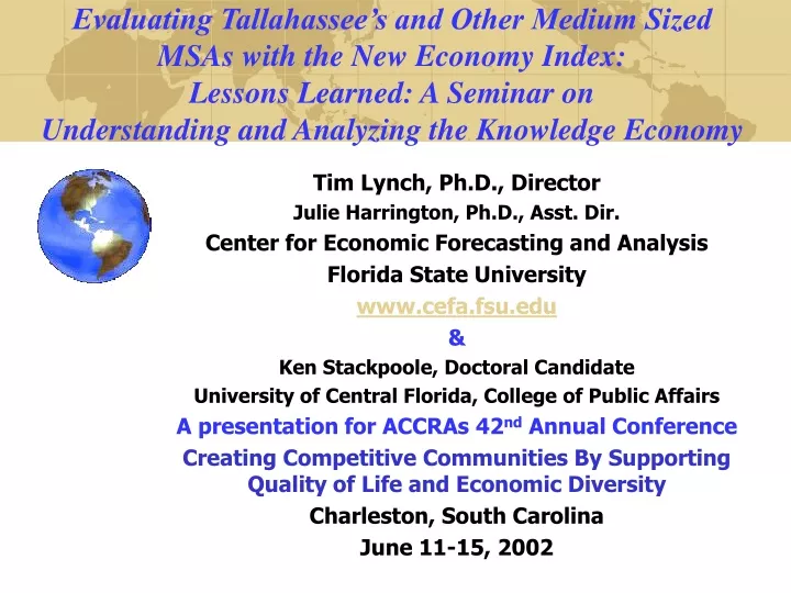 evaluating tallahassee s and other medium sized