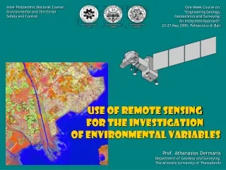 Prof. Athanasios Dermanis Department of Geodesy and Surveying,