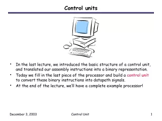 Control units