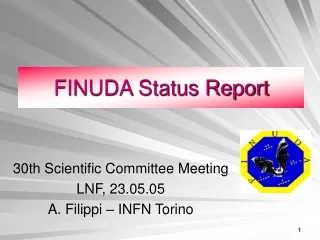FINUDA Status Report