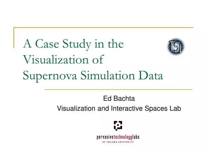 a case study in the visualization of supernova simulation data