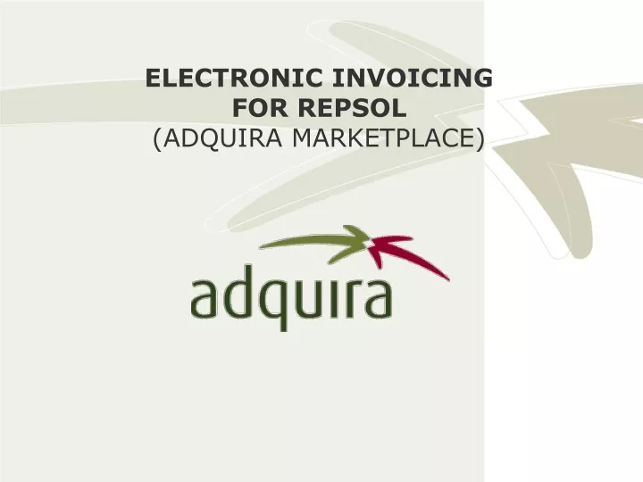 electronic invoicing for repsol adquira