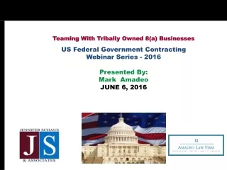 Teaming With Tribally Owned 8(a) Businesses US Federal Government Contracting
