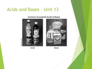 Acids and Bases – Unit 13
