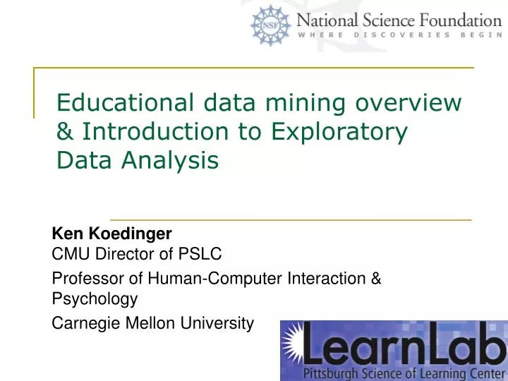 educational data mining overview introduction to exploratory data analysis