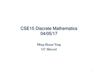 CSE15 Discrete Mathematics 04/05/17