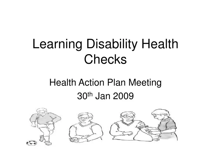 learning disability health checks