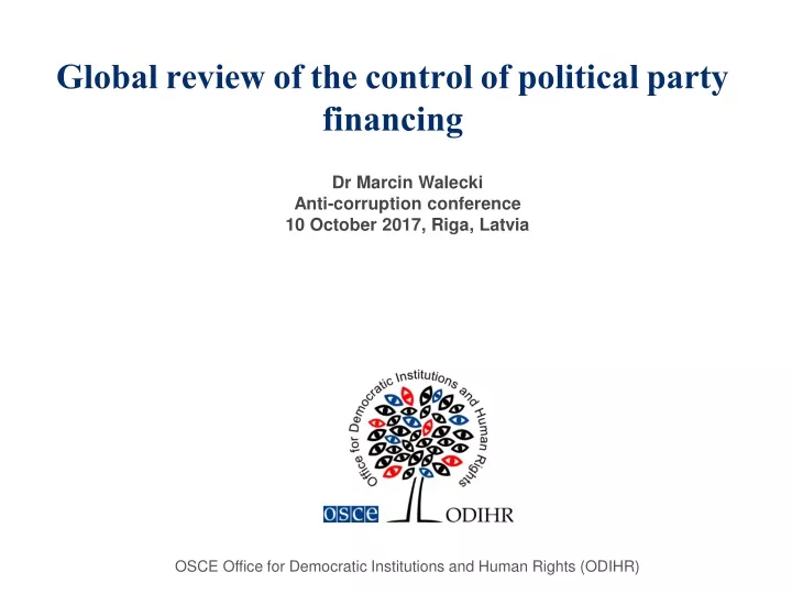 global review of the control of political party