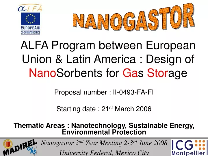 alfa program between european union latin america design of nano sorbents for ga s stor age