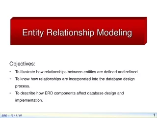 Entity Relationship Modeling