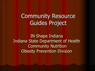 Community Resource Guides Project