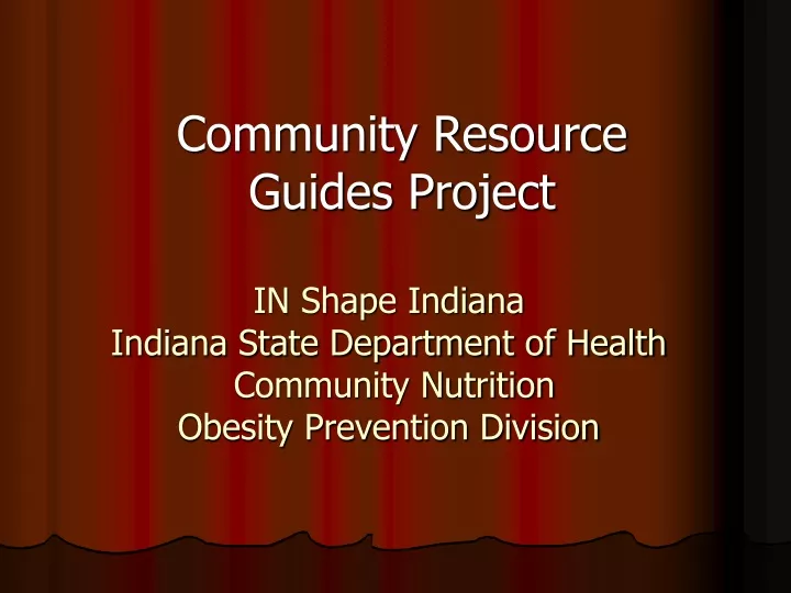 in shape indiana indiana state department of health community nutrition obesity prevention division