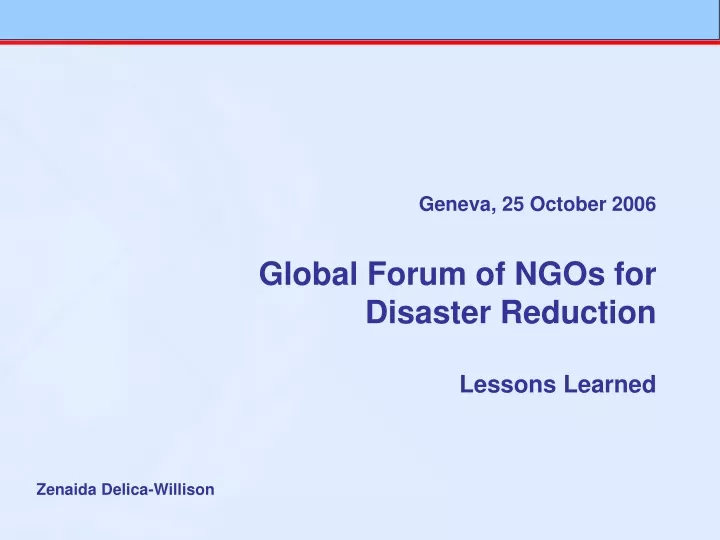 geneva 25 october 2006 global forum of ngos