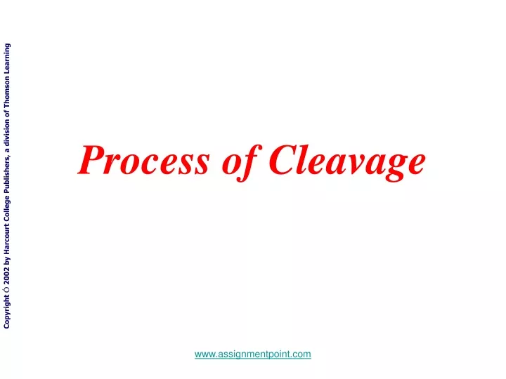 process of cleavage