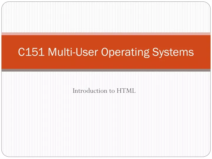 c151 multi user operating systems