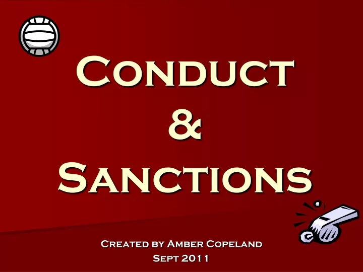 conduct sanctions