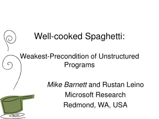 Well-cooked Spaghetti: Weakest-Precondition of Unstructured Programs