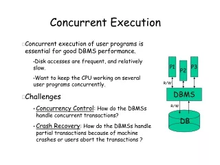 Concurrent execution of user programs is essential for good DBMS performance.