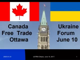 Canada-Ukraine Free Trade Agreement Forum.