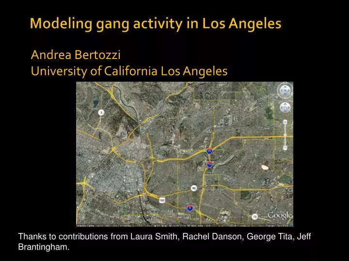 modeling gang activity in los angeles