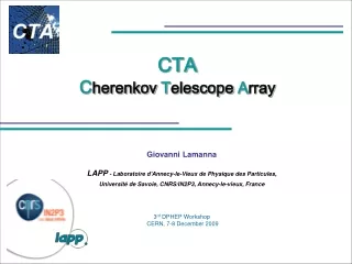 CTA C herenkov  T elescope  A rray