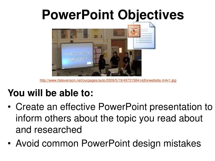 powerpoint objectives