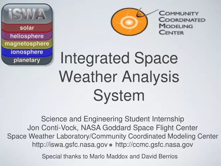 integrated space weather analysis system