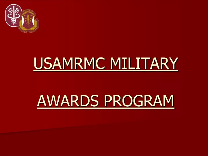 usamrmc military awards program