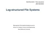 Log-structured File Systems - slide 1