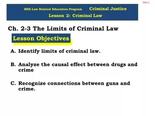 Ch. 2-3  The Limits of Criminal Law