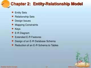 Chapter 2:  Entity-Relationship Model