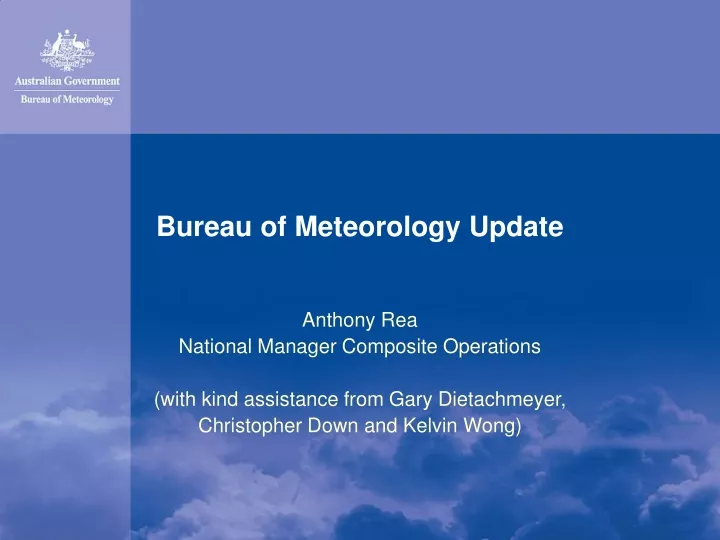 bureau of meteorology update