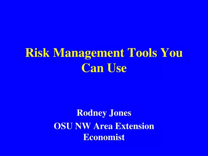 risk management tools you can use