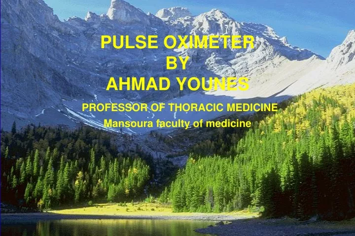 pulse oximeter by ahmad younes professor