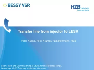 Transfer line from injector to LESR