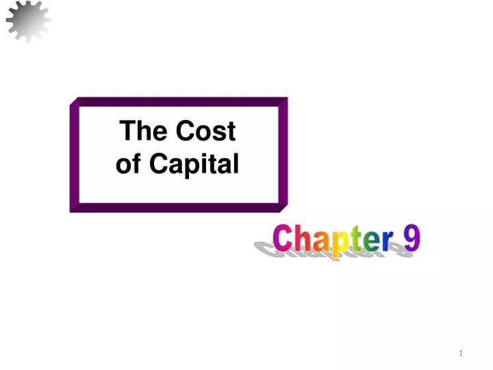 the cost of capital