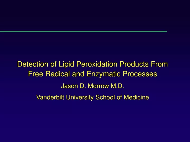 detection of lipid peroxidation products from