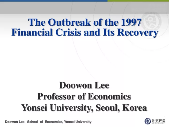 the outbreak of the 1997 financial crisis